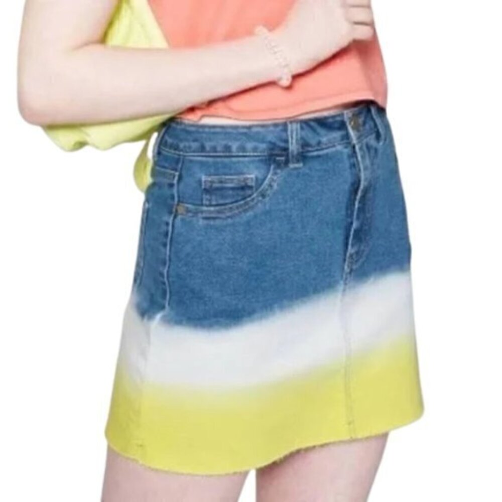 [Wild Fable] Yellow, White & Blue Skirt - Size 12